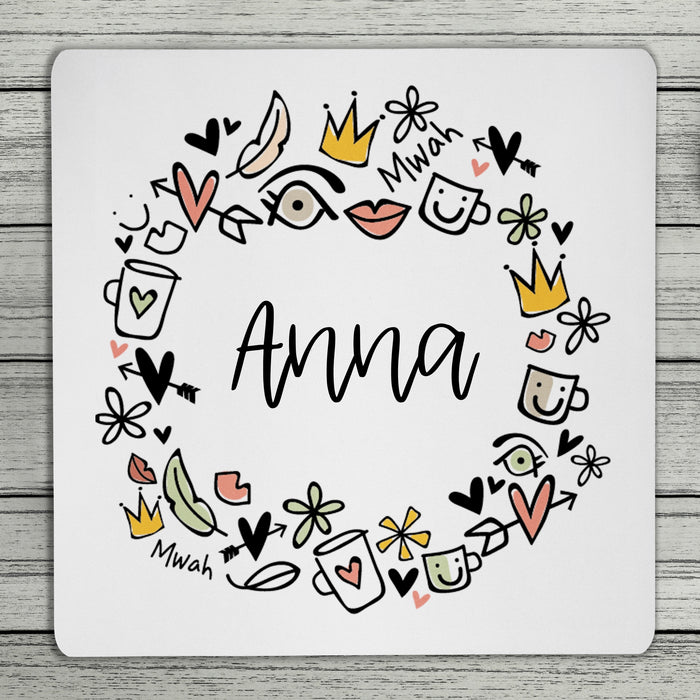 Happy Personalised Name Coaster