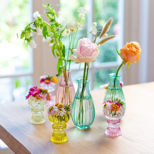 Boho Glass Bud Vase - Various Colours