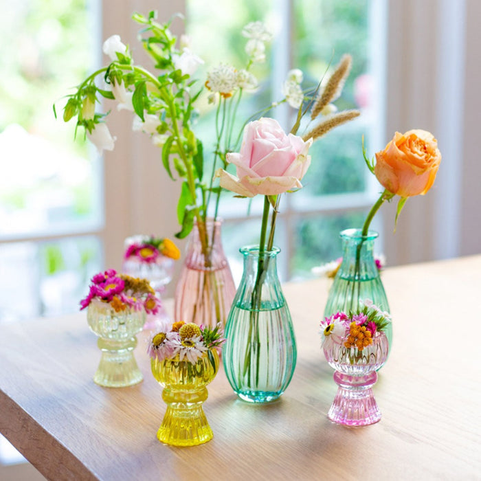 Boho Glass Bud Vase - Various Colours