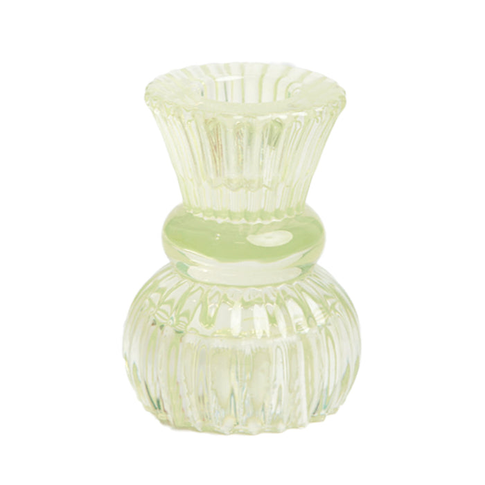 Boho Small Glass Candle Holder - Various Colours