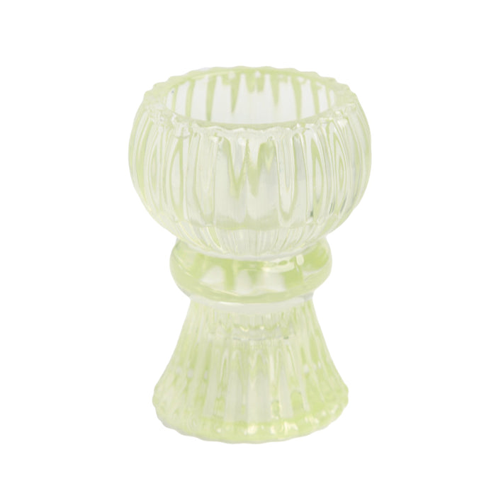 Boho Small Glass Candle Holder - Various Colours