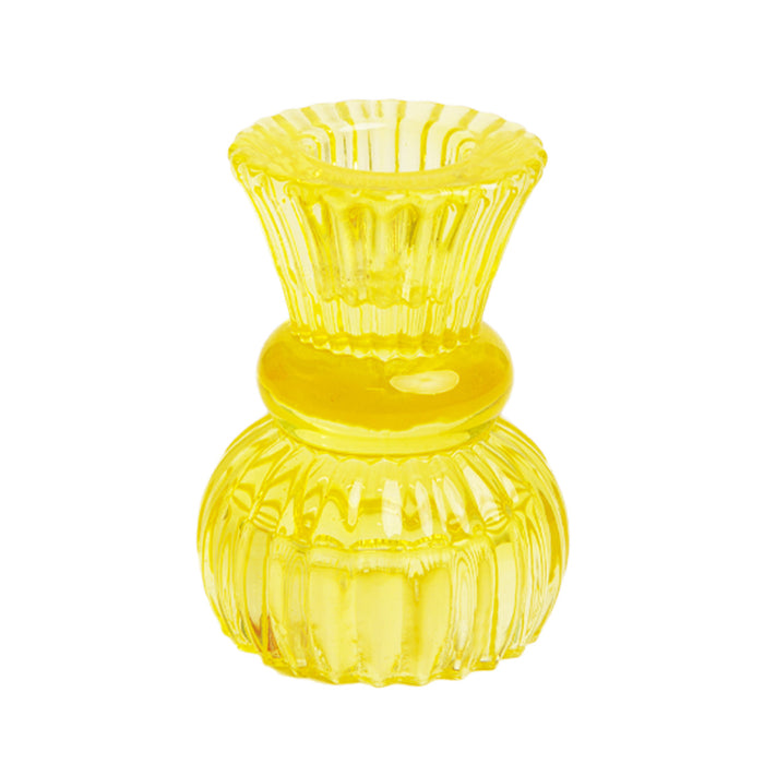 Boho Small Glass Candle Holder - Various Colours