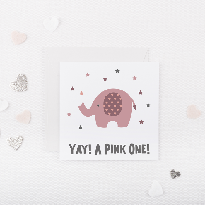 Personalised Newborn Baby Gift Set - Pink Elephant