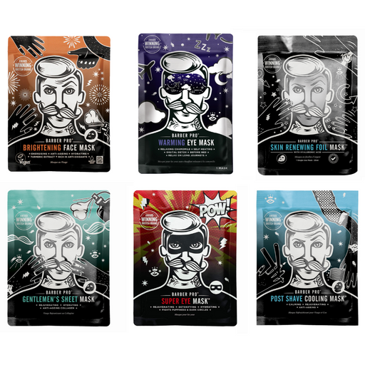 Barber Pro Men's Face Masks - Various Treatments