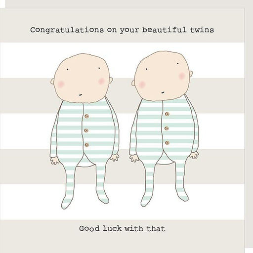 'Congratulations on Your Beautiful Twins' New Baby Card 