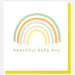 'Beautiful Baby Boy' Rainbow Card