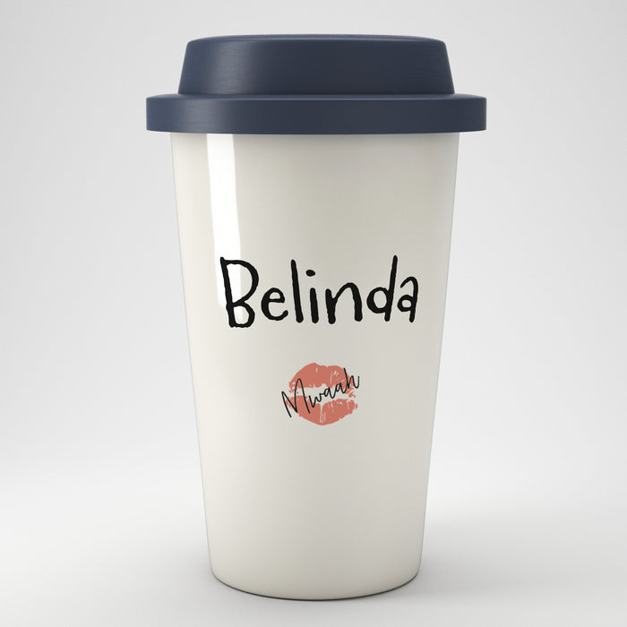 Mini Icon Personalised Eco Coffee Travel Mug (Various Designs)