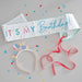 Birthday sash head band