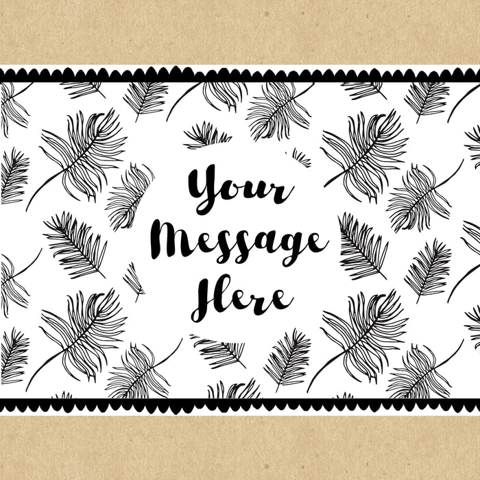Black Tropical Leaf Personalised Gift Box