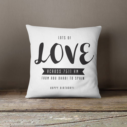 Love Across The Miles Hugs Cushion
