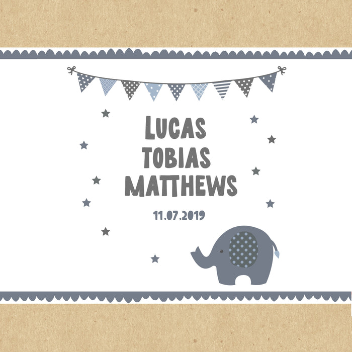 Blue Elephant Personalised Gift Box