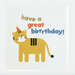 Caroline Gardner Tiger Birthday Card