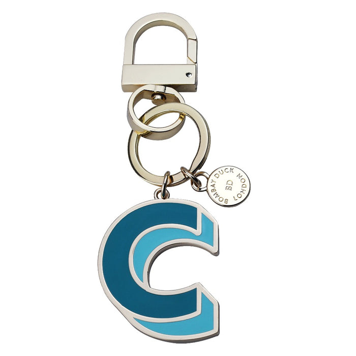 Letterpop Enamel Keyring C Blue