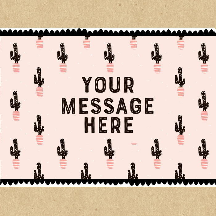 Pretty Cactus Personalised Gift Box