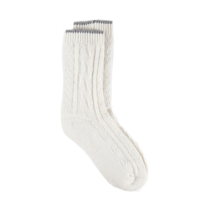 Totes Ladies Cashmere Cable Knit Bed Socks - Various Colours