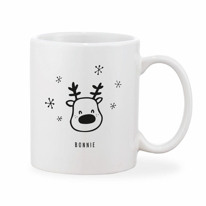 Personalised Adult's Christmas Mug Reindeer