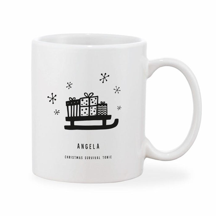 Personalised Adult's Christmas Mug Sleigh