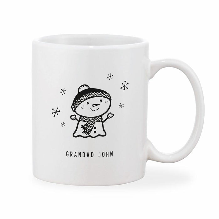 Personalised Adult's Christmas Mug Snowman