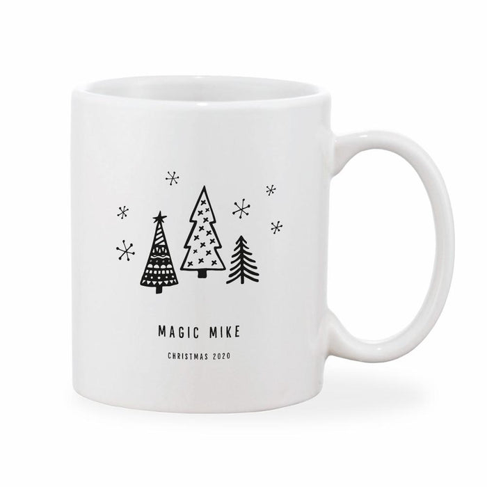 Personalised Adult's Christmas Mug Christmas Trees