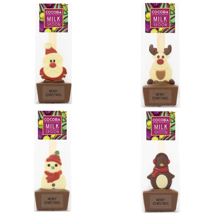 Christmassy Hot Chocolate Spoon Santa Father Christmas