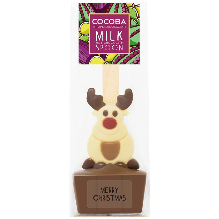 Xmas Hot Chocolate Spoon Rudolph Reindeer