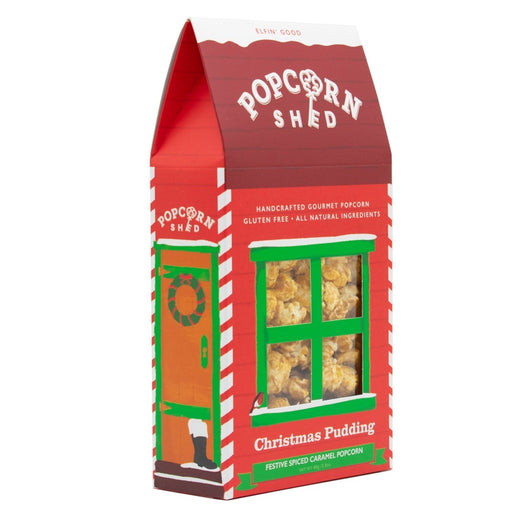 Christmas Pudding Festive Spiced Caramel Flavour Gourmet Popcorn Shed Gift Box