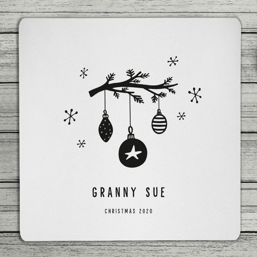 Personalised Christmas Doodle Coaster