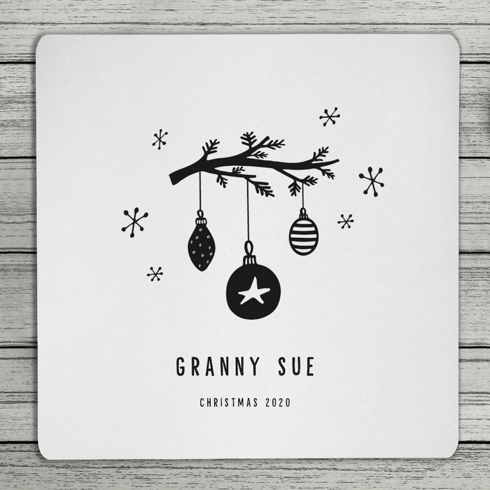 Personalised Christmas Doodle Coaster