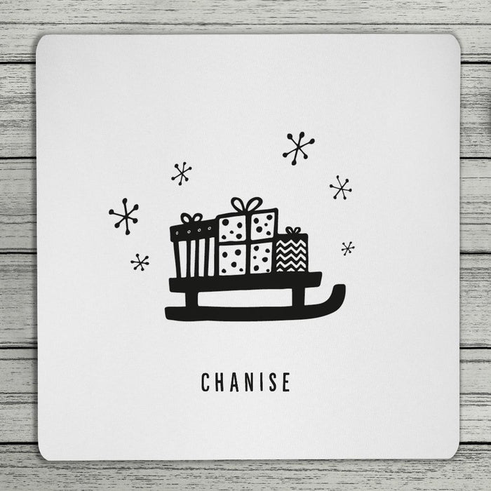Personalised Christmas Doodle Coaster