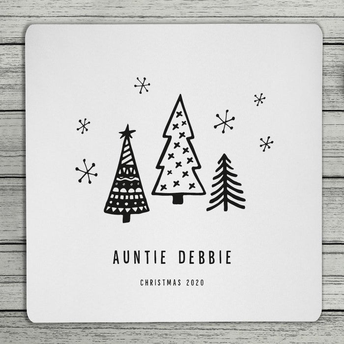 Personalised Christmas Doodle Coaster