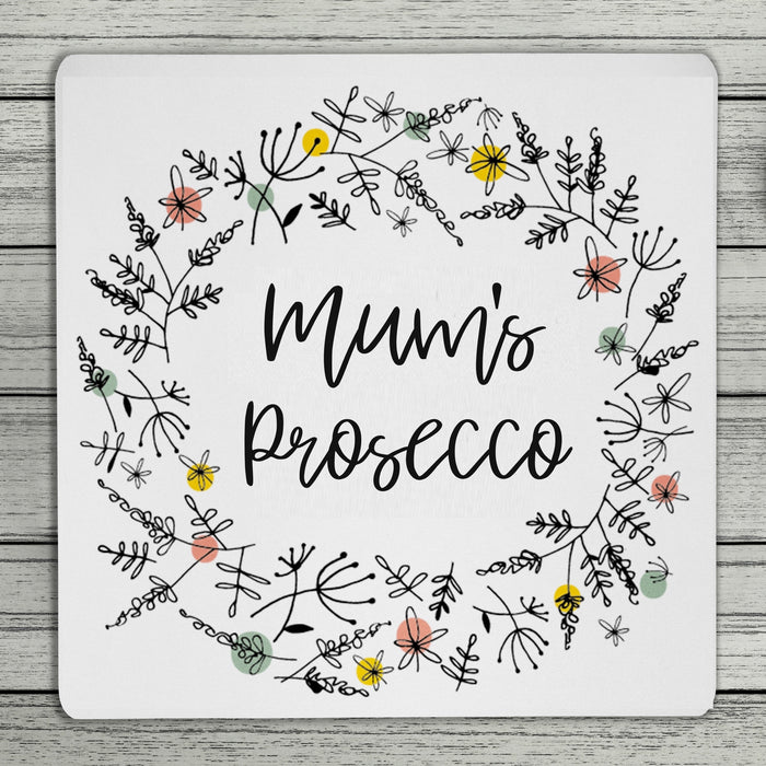 Floral Personalised Name Coaster