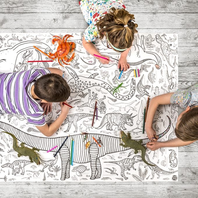 Colour-In Dinosaur Giant Poster The Dino Fan Gift Box