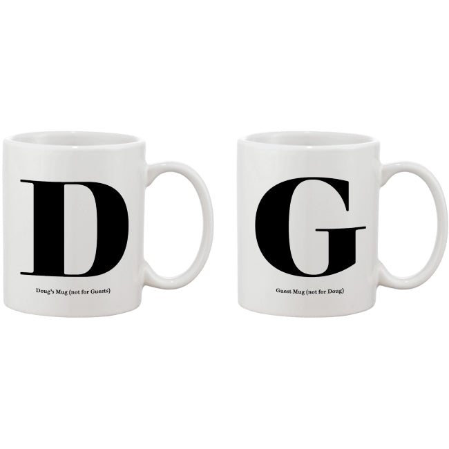 Classic Initial Mug (Personalised Message Optional)