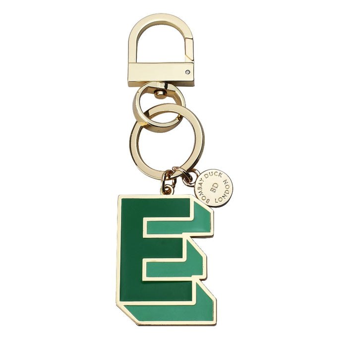 Letterpop Enamel Keyring E Green