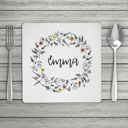 Floral Personalised Name Placemat