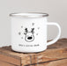 Personalised Christmas Enamel Mug Rudolph Reindeer