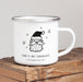 Personalised Christmas Enamel Mug Santa
