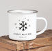Personalised Christmas Enamel Mug Snowflake