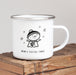 Personalised Christmas Enamel Mug Snowman