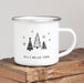 Personalised Christmas Enamel Mug Christmas Trees