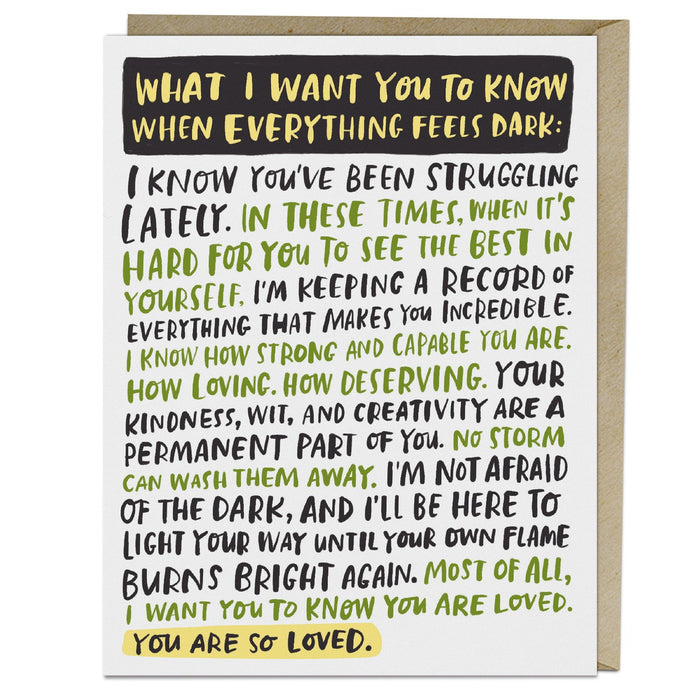 'Everything Dark' Empathy Card