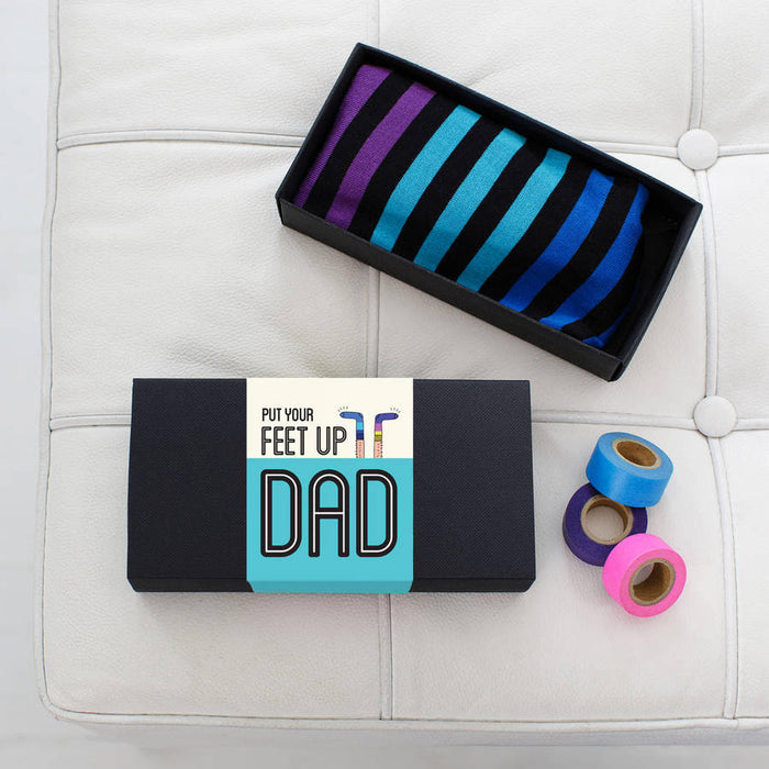 Dad's Striped Socks Gift Set