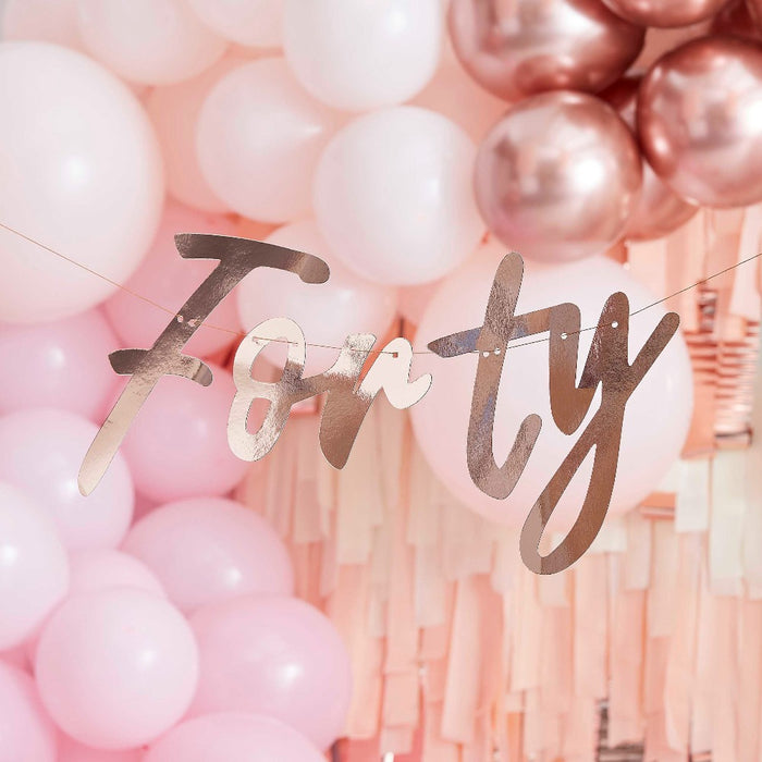 Forty Rose Gold Bunting