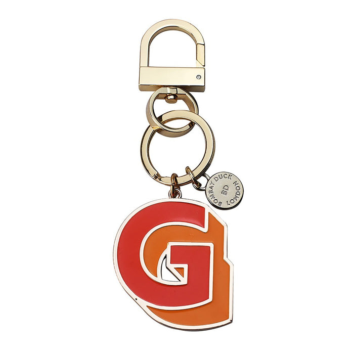Letterpop Enamel Keyring G Red Orange