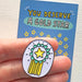 gold star enamel pin