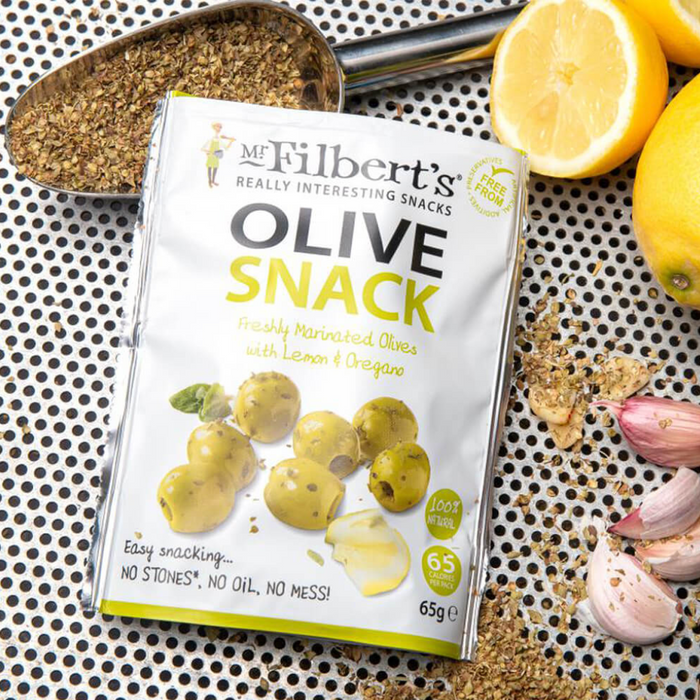 Pitted Green Olives with Lemon & Oregano