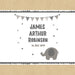 Personalised Grey Baby Elephant Gift Box