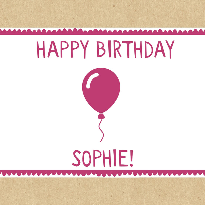Pink Happy Birthday Personalised Gift Box