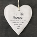 'Because some we love...' Hanging Heart Keepsake