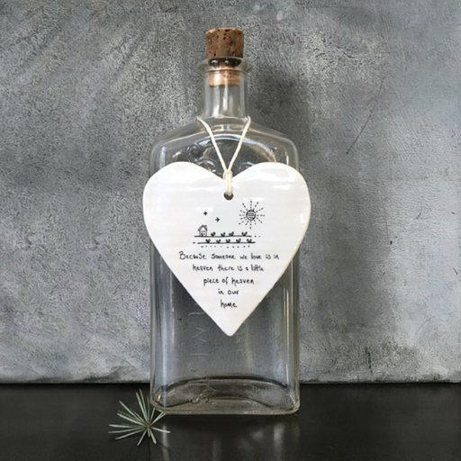 'Because some we love...' Hanging Heart Keepsake